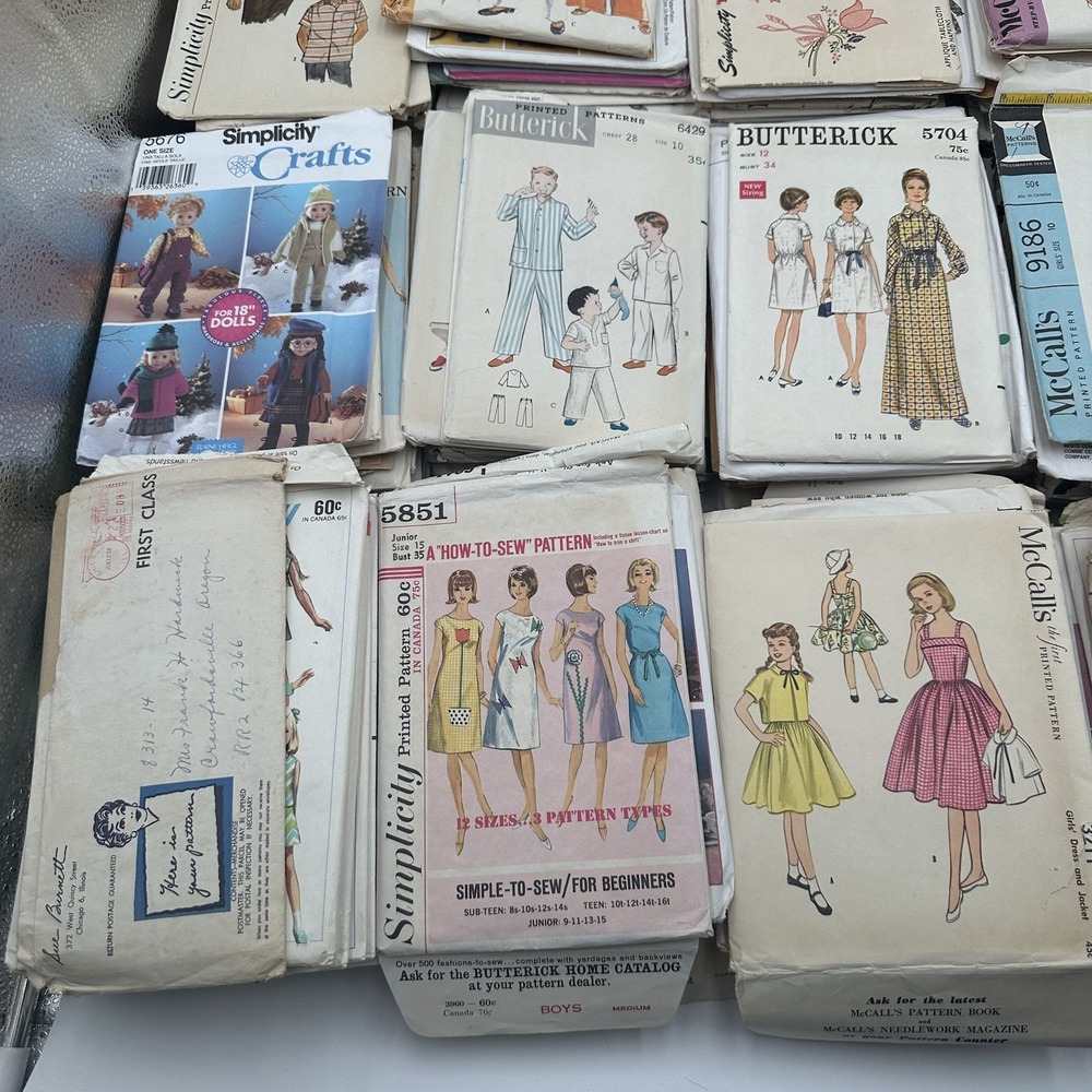 188 Vintage Sewing Patterns Simplicity McCalls Butterick Mixed Lot 1960s+ - Picture 4 of 7